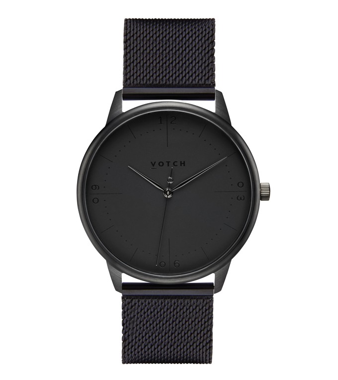 Black & Black with Black Watch | Aalto Mesh from Votch