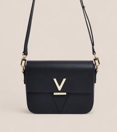 Margot Vegan Bio-Based Bamboo Leather Crossbody in Black via Votch