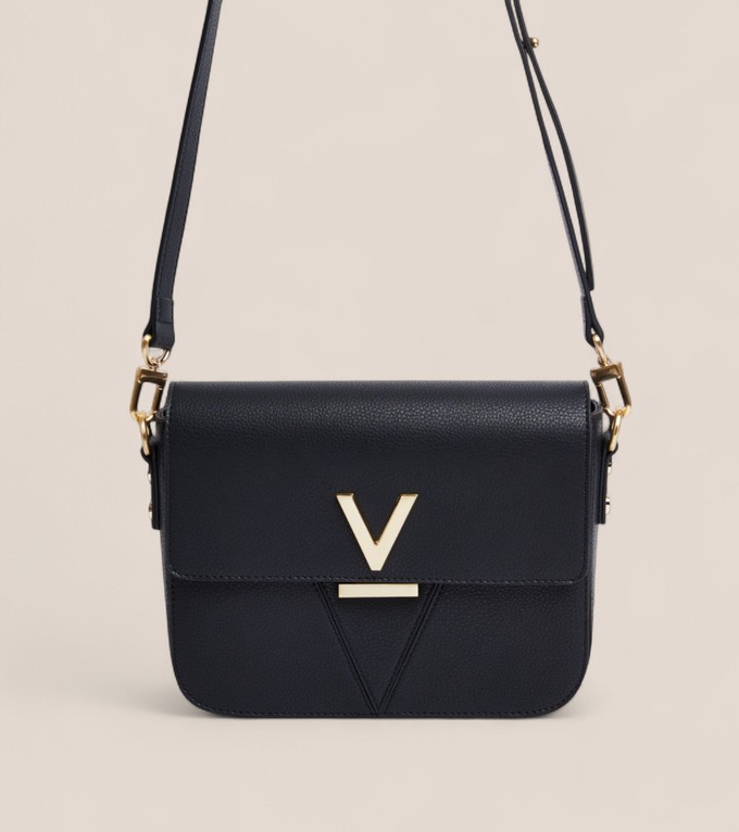 Margot Vegan Bio-Based Bamboo Leather Crossbody in Black from Votch
