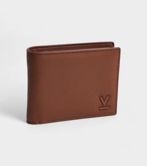 Reuben Vegan Bio-Based Bamboo Coin Wallet in Brown from Votch