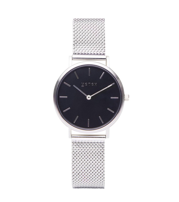 Silver & Silver with Black Watch | Mesh Petite from Votch
