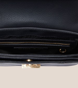 Margot Vegan Bio-Based Bamboo Leather Crossbody in Black from Votch