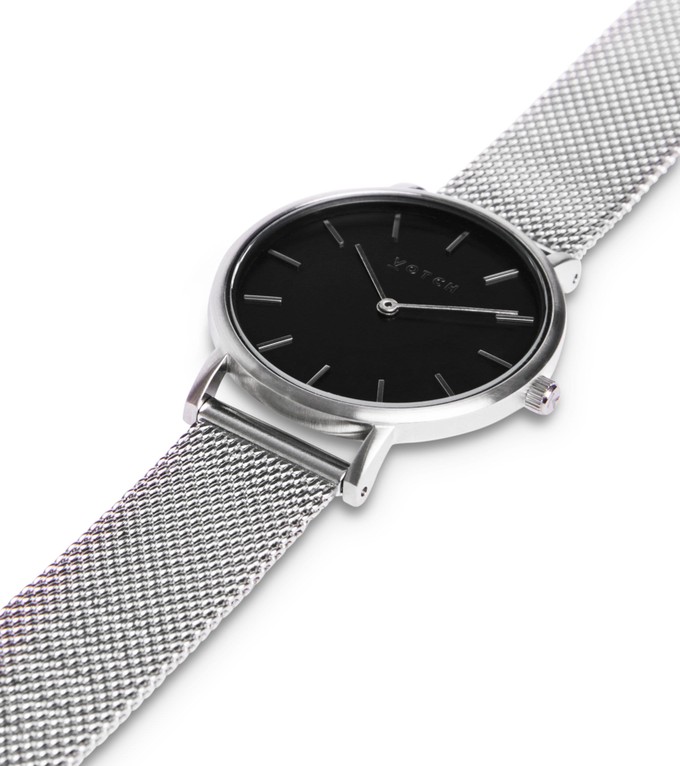 Silver & Silver with Black Watch | Mesh Petite from Votch