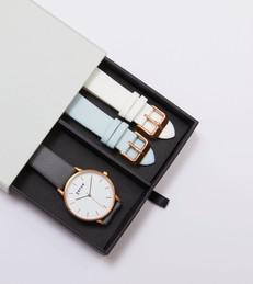 Rose Gold & Slate Grey Watch | Moment Gift Set via Votch