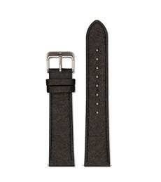 Piñatex Black with brushed silver buckle | 20mm via Votch