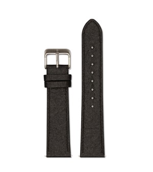 Piñatex Black with brushed silver buckle | 20mm from Votch
