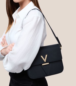 Margot Vegan Bio-Based Bamboo Leather Crossbody in Black from Votch