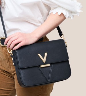 Margot Vegan Bio-Based Bamboo Leather Crossbody in Black from Votch