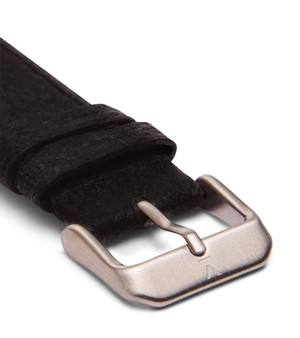 Piñatex Black with brushed silver buckle | 20mm from Votch