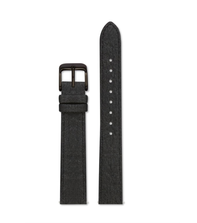 Piñatex Black with brushed black buckle | 16mm from Votch