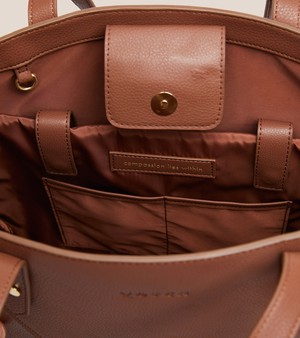 Honor Vegan Bio-Based Bamboo Leather Tote Bag in brown from Votch