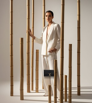 Luella Vegan Bio-Based Bamboo Leather Chain Purse in Black from Votch