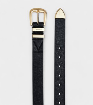 Daisy Vegan Bio-Based Bamboo Western belt in black from Votch