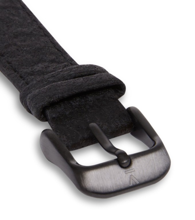 Piñatex Black with brushed black buckle | 16mm from Votch