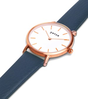 Rose Gold & Navy Watch | Petite from Votch