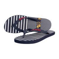 Natural Rubber Flip Flop – Black & White Graphic Print via Waves Flip Flops