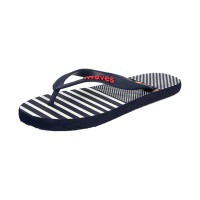 Natural Rubber Flip Flop – Black & White Graphic Print from Waves Flip Flops