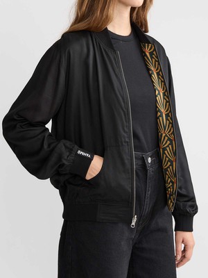 Ruth Reversible Bomber Jacket Artdeco/Black from Yahmo