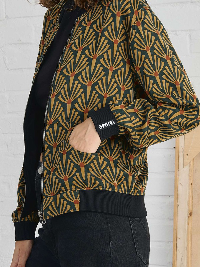 Ruth Reversible Bomber Jacket Artdeco/Black from Yahmo