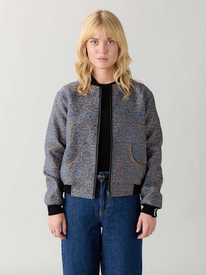 Berta Reversible Bomber Jacket copper/black from Yahmo