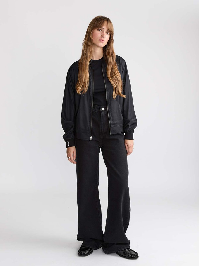 Ruth Reversible Bomber Jacket Artdeco/Black from Yahmo