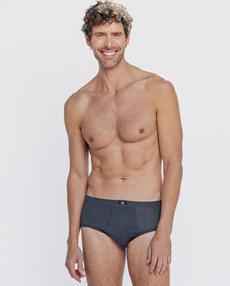 Lux anthracite fly front brief plus size via ZD ZERO DEFECTS