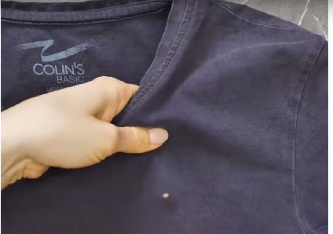 Tiny holes in a t-shirt