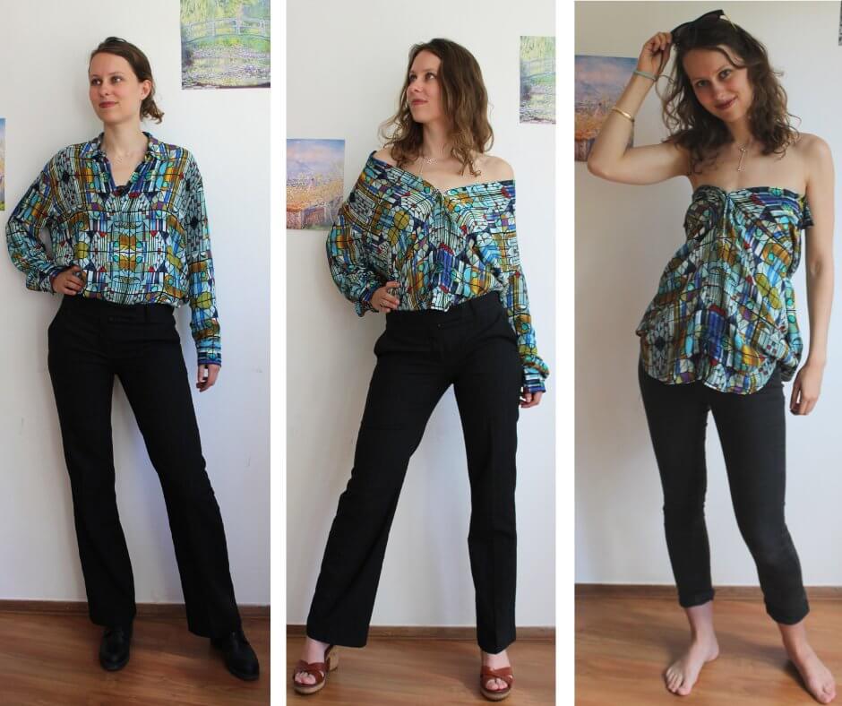 Noor creating different outfit combinations with the same clothes