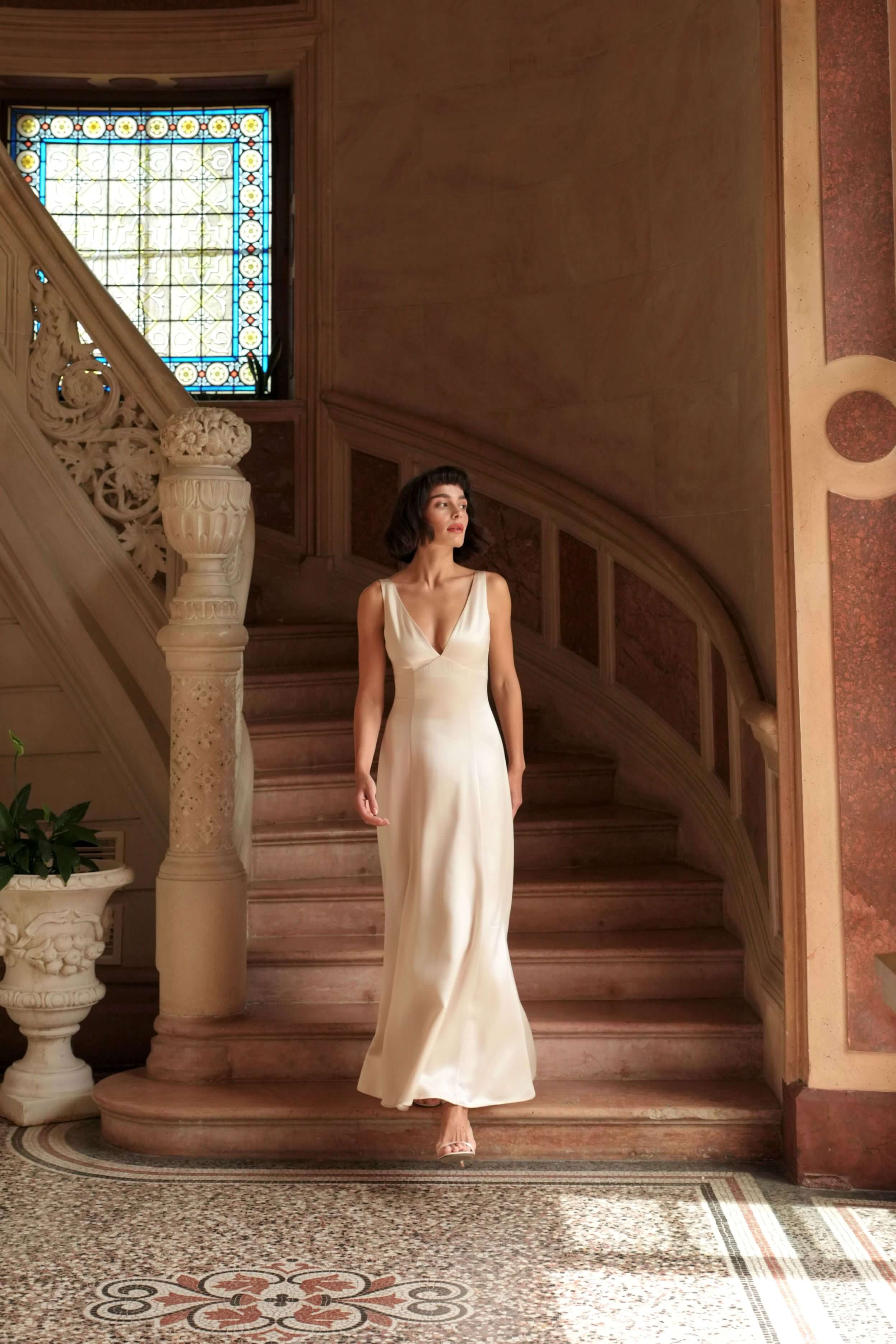 woman wearing an ethically crafted dress from Gaala Paris